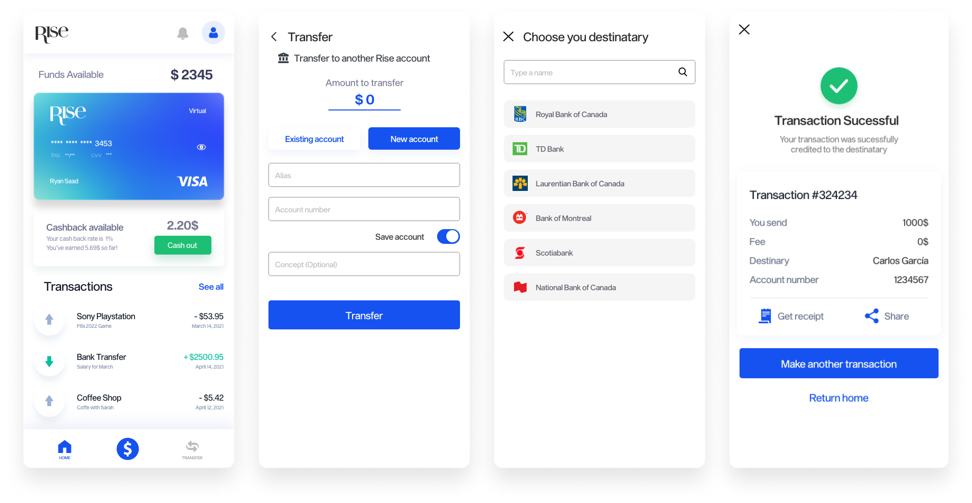 Transfer between accounts